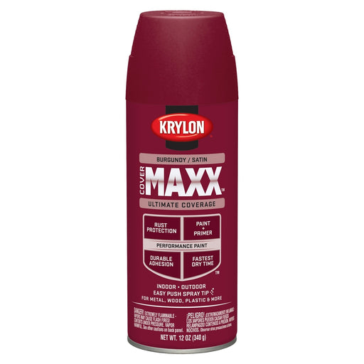Covermax Paint Primer Satin Burgundy 12 oz.