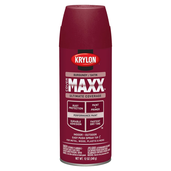 Covermax Paint Primer Satin Burgundy 12 oz.