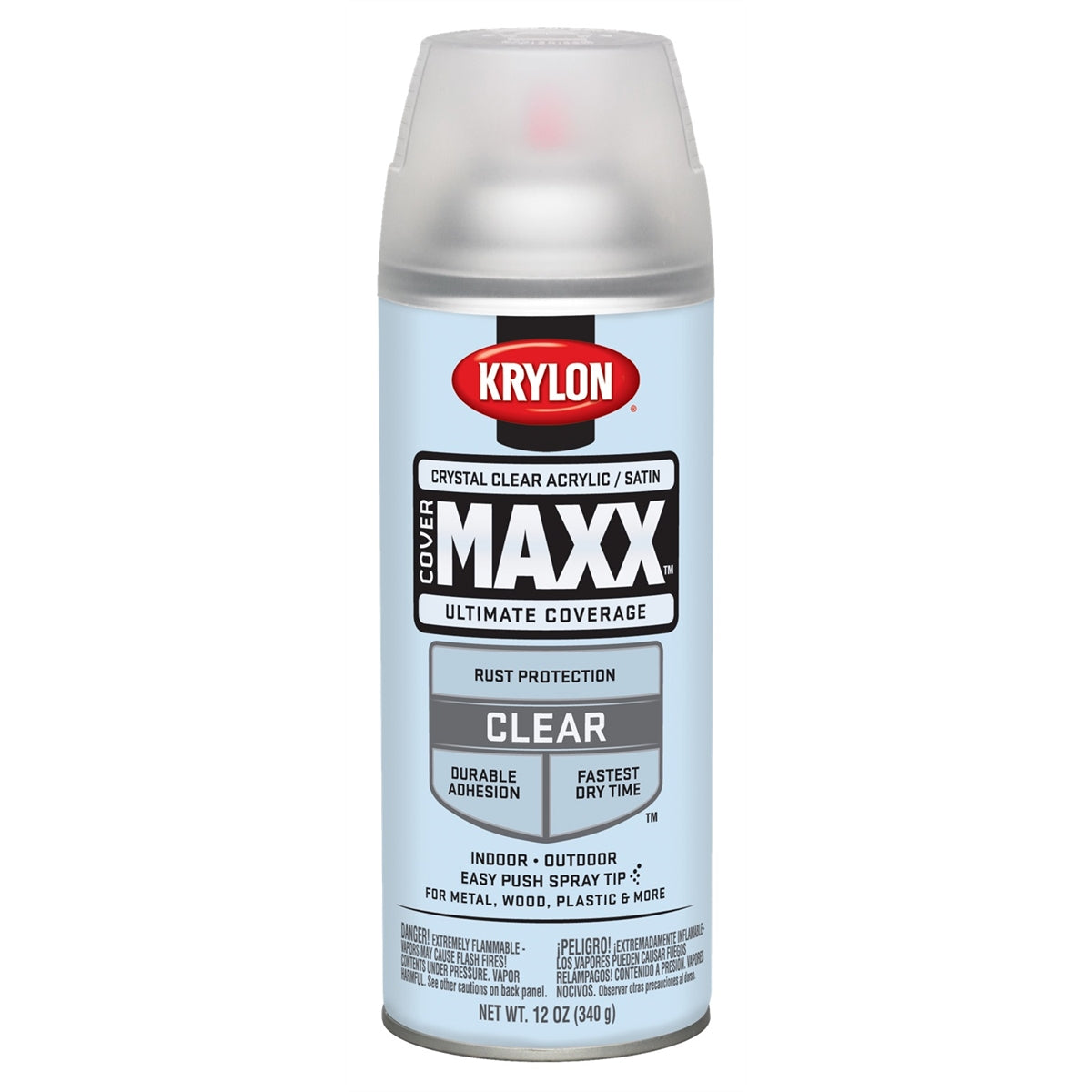 Covermax Paint Prime Satin Clear Acrylic 12oz Krylon — OEM Tech Tools