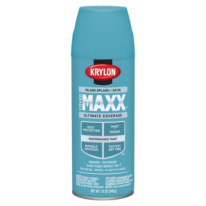 Covermax Paint Primer Satin Island Splash 12 oz.