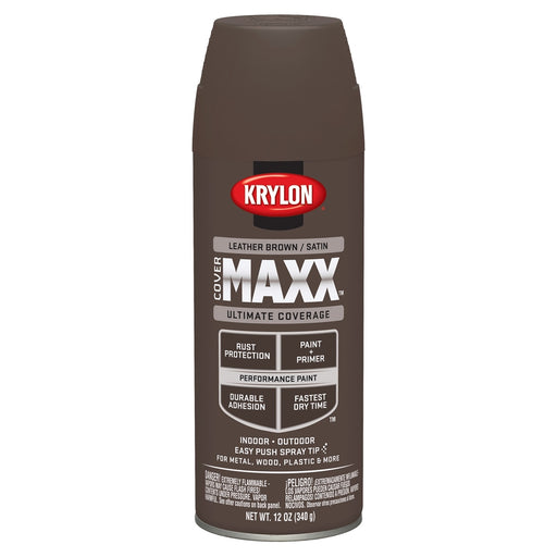 Covermax Paint Primer Satin Leather Brown 12 oz.