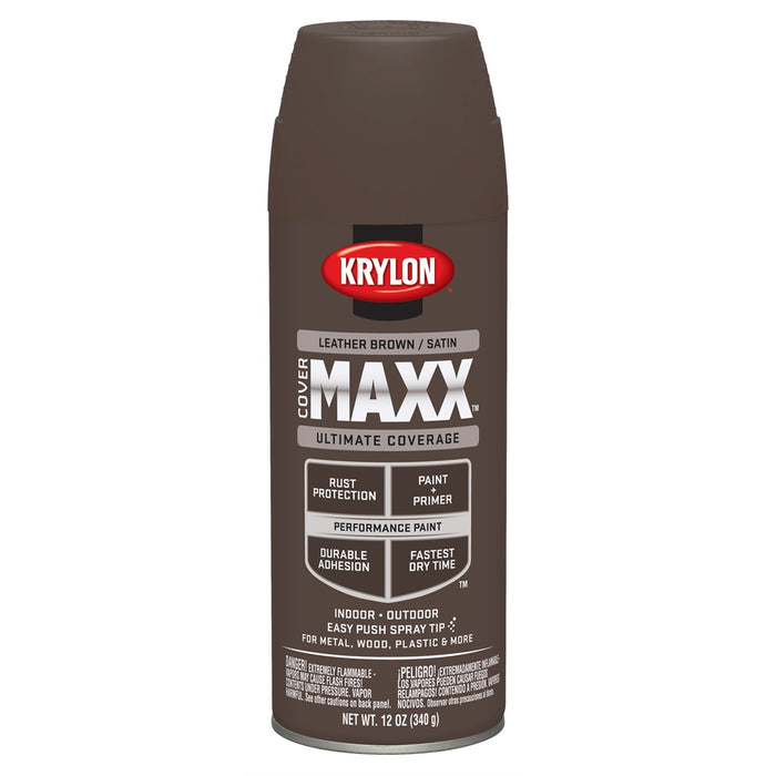Covermax Paint Primer Satin Leather Brown 12 oz.