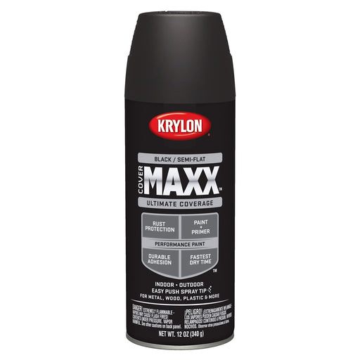 Covermax Paint Primer Semi-Flat Black 12 oz.