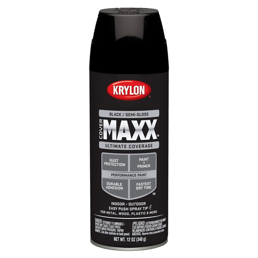 Covermax Paint Primer Semi-Gloss Black 12 oz.