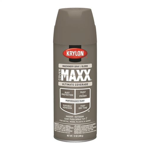 Covermax Paint Primer Gloss Machinery Gray 12 oz.