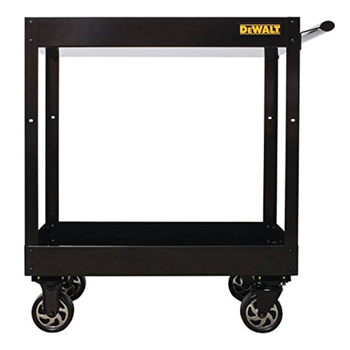 2-Shelf Black Utility Cart