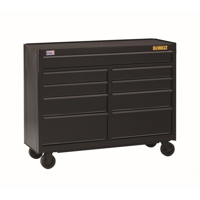 9-Drawer Rolling Cabinet, 52 in., Black