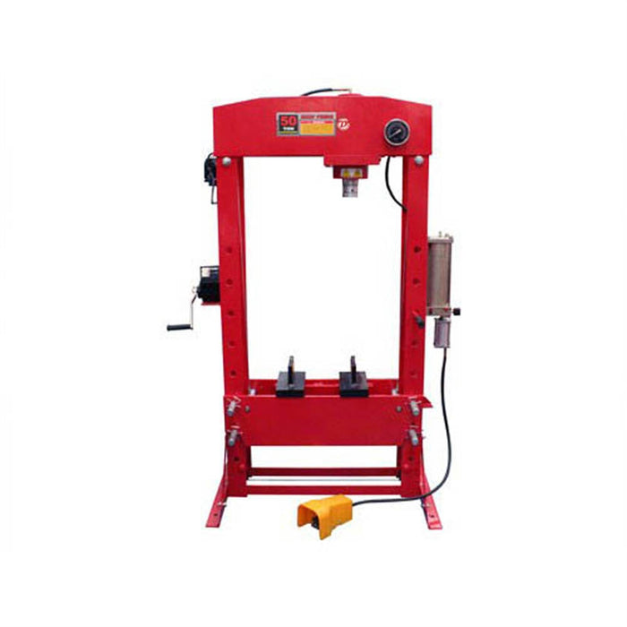 50 TON AIR/HYDRAULIC SHOP PRESS WITH GRID GUARD