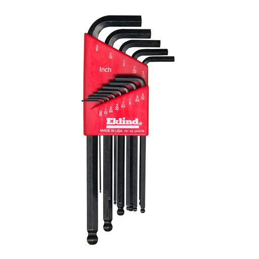 HEX KEY SET 13 PC BALL END SAE LNG .050-3/8IN.