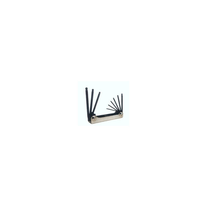 HEX KEY SET 5 PC FOLDING BALL END SAE 3/16-3/8IN.