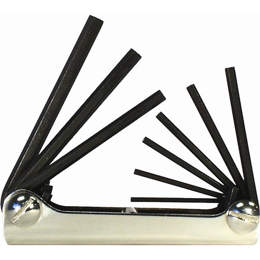 9-Piece SAE Fold-Up Hex Key Set