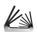 HEX KEY SET 9 PC FOLDING SAE .050-3/16IN.