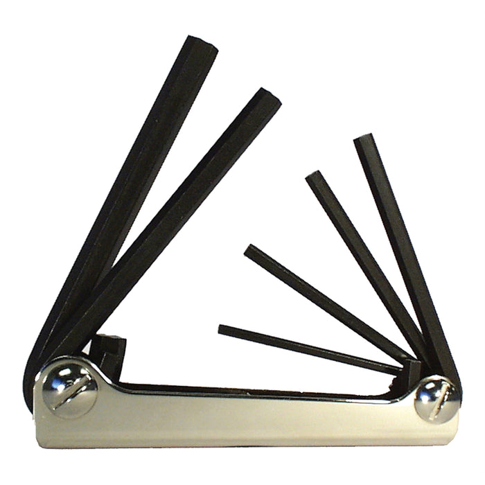 HEX KEY SET 5 PC FOLDING METRIC 3-10MM