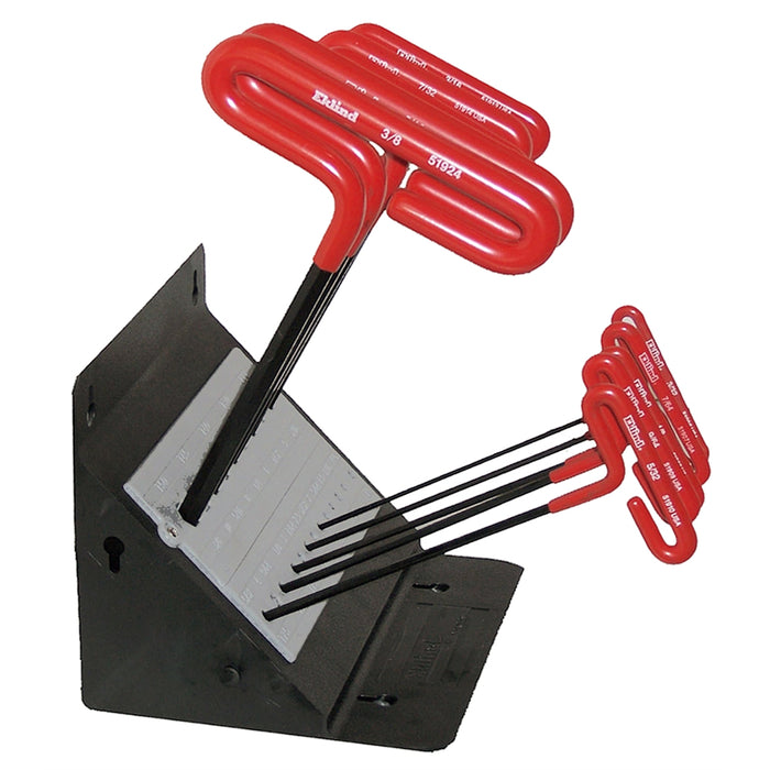 HEX KEY SET 10PC SAE THANDLE CUSH GRIP 9IN W/STAND