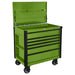 41 in. 6-Drawer Tool Cart w/Bumpers, Lime Green w/