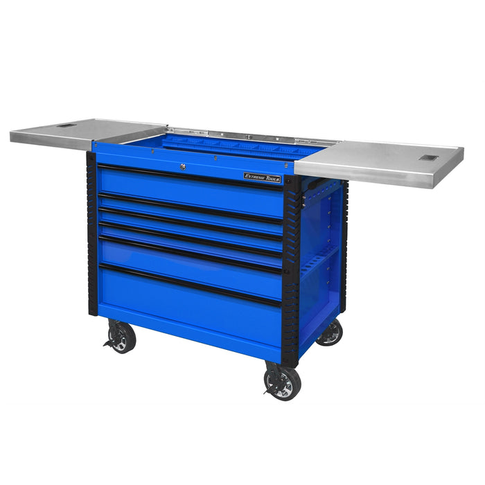 41" 6 Drawer Slide Top Tool Cart, Blue