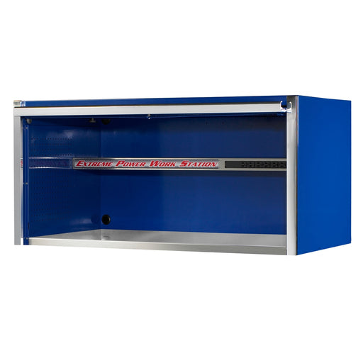 55 in. Extreme Power Work Station Hutch, Blue