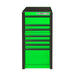 Extreme Tools 7 Drawer Box Green with Black Trim
