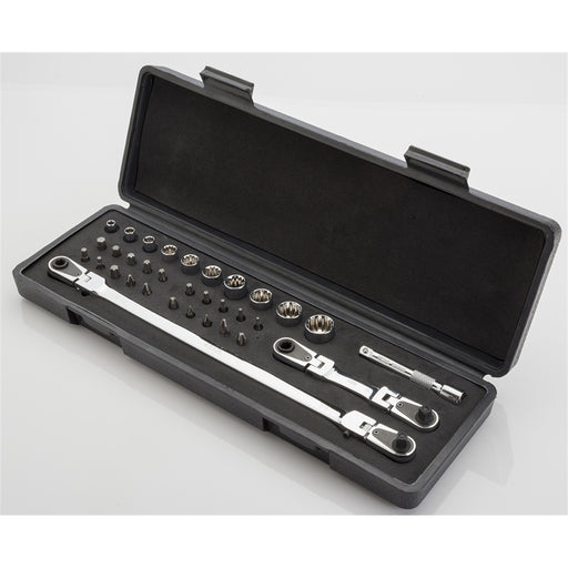 33 piece bit, socket set in a blow molded case
