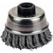 CUP BRUSH, 3" KNOTTED WIRE     