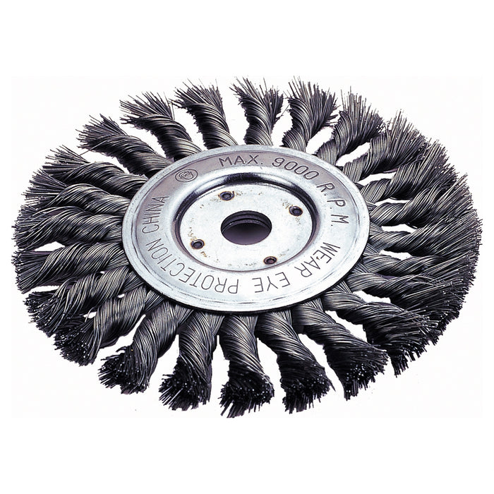 WHEEL BRUSH 6" 1/2"-5/8" KNOTTED BRUSH