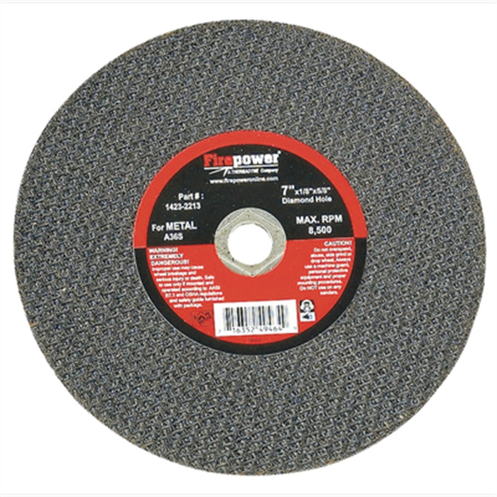 CUT-OFF WHEEL, 7" X 1/8" X DIAMOND HOLE (5/8")