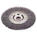 WHEEL BRUSH 4", CRIMPED WIRE, 5/8"-11NC, 1/2"WIDTH