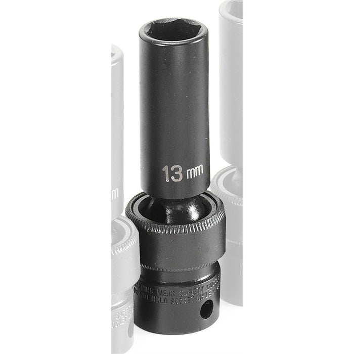 SOC 13MM 3/8D IMP UNIV 6PT DP BLK