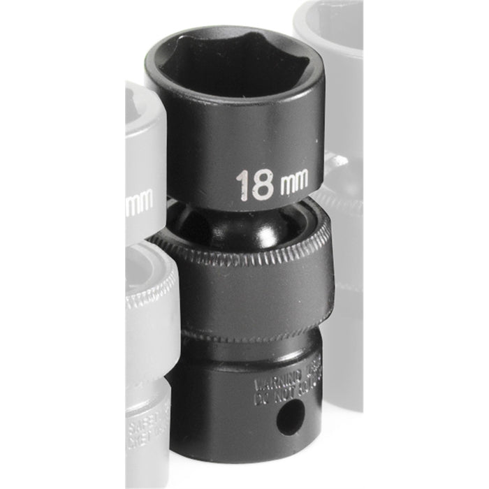 SOC 18MM 3/8D IMP UNIV 6PT