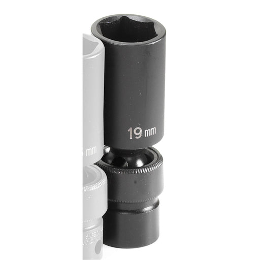 SOC 19MM 3/8D IMP UNIV 6PT DP BLK