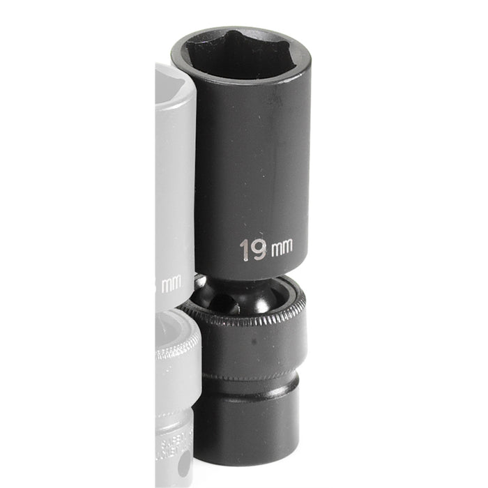 SOC 19MM 3/8D IMP UNIV 6PT DP BLK