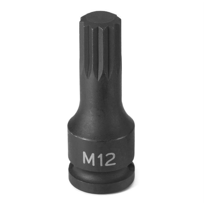 SOC M12 3/8D IMP TRPLE SQ MALE BLK