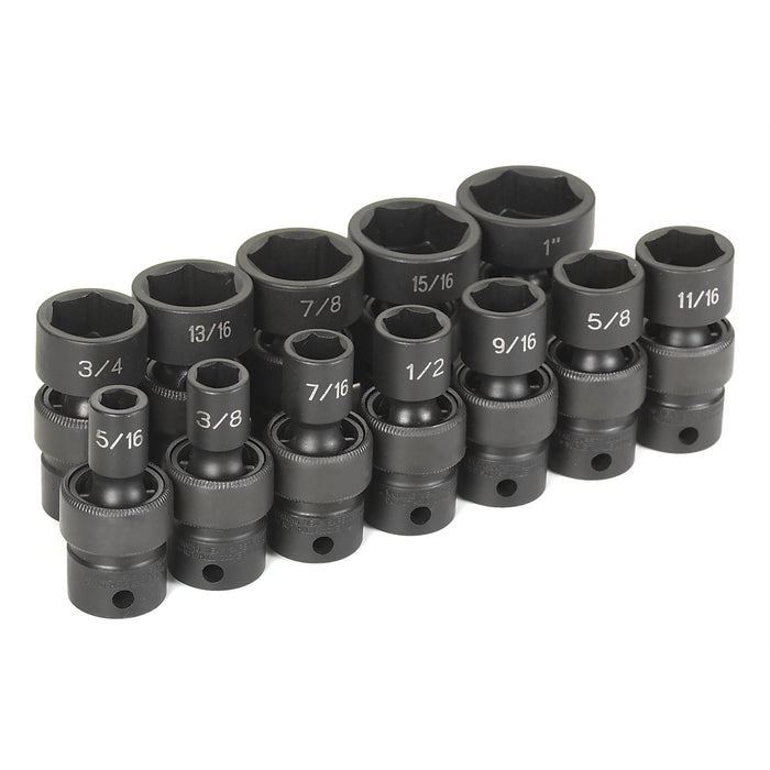 12 PC 3/8" DR 6 PT STANDARD LENGTH FRAC UNIV SET