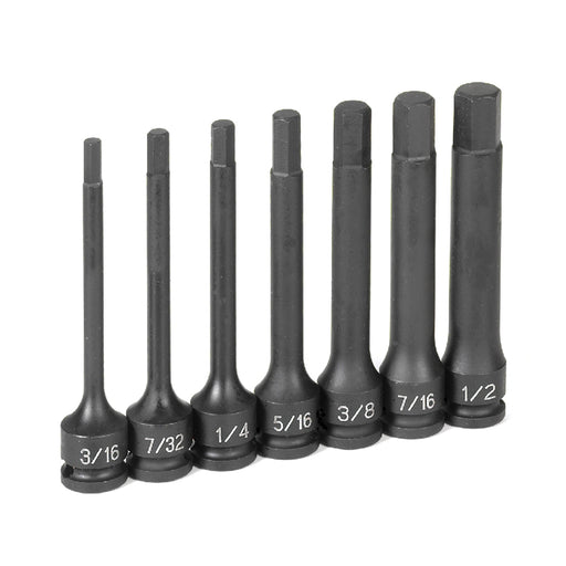 3/8" Dr. 7 Pc.  4" Length Fractional Hex Driver Set