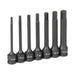 3/8" Dr. 7 Pc.  4" Length Metric Hex Driver Set