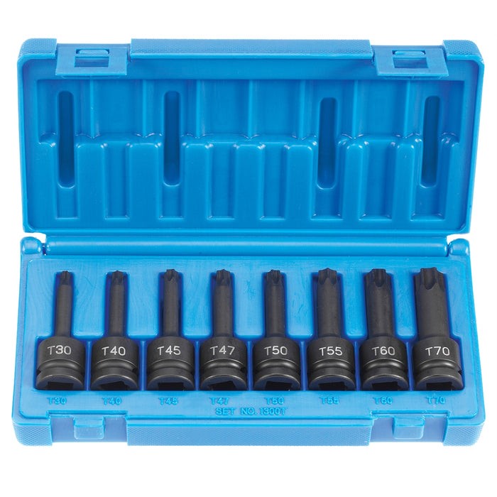 1/2" Drive 8 Piece Internal Torx Impact Driver Set