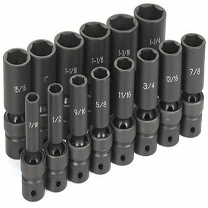 1/2" DR 14PC DEEP FRACTIONAL UNIV SOCKET SET