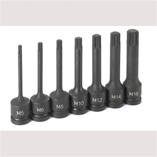 1/2" Drive 7pc Triple Square Driver Set - 4" Length