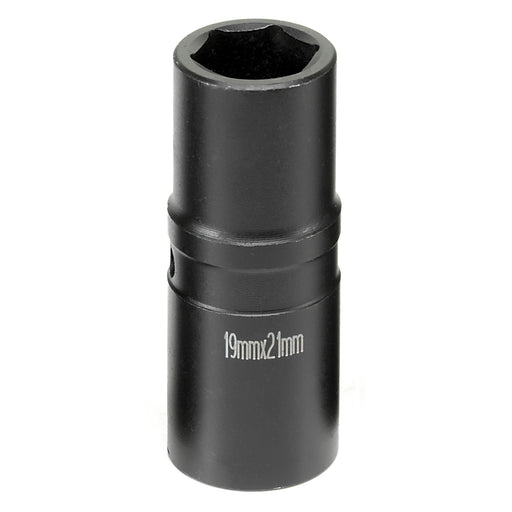 SOC 19MM X 21MM 1/2D FLP IMP HEX XTW BLK