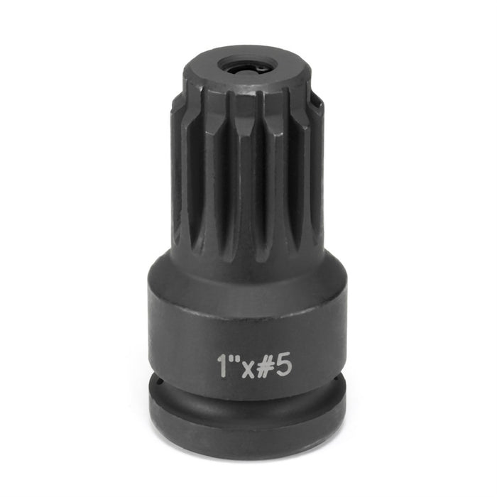 1IN F x #5 Spline M Adapter w/ Lock Button
