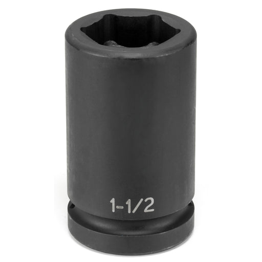 SOC 1-1/2 1"D BDD WHL IMP 6PT BLK