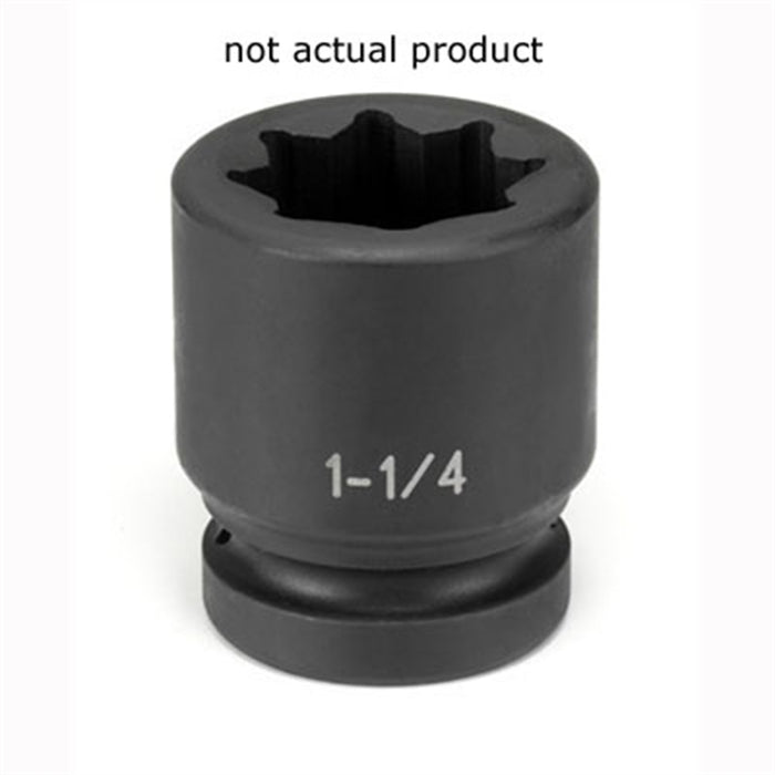 SOC 1-3/16 1"D IMP 8PT BLK
