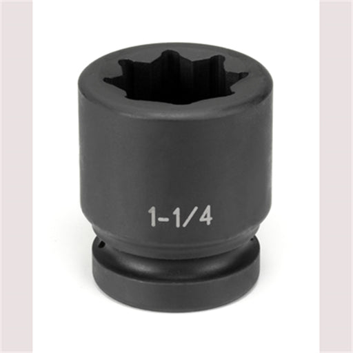 SOC 1-1/4 1"D IMP 8PT BLK