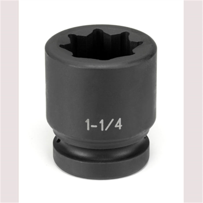 SOC 1-1/4 1"D IMP 8PT BLK