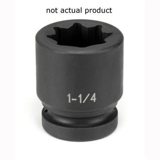 SOC 1-11/16 1"D IMP 8PT BLK