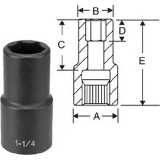 SOC 1-5/16 #5D IMP SPLN DP TW BLK
