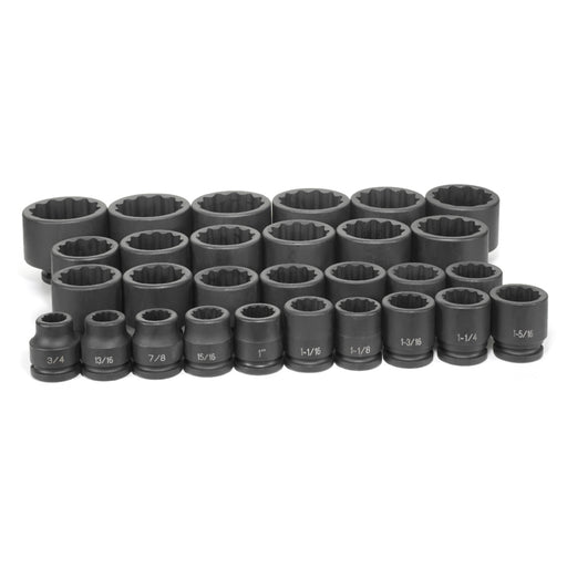 3/4" Dr. 12 Pt. 29 Piece Fract. Master Set