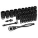 1/2" Dr. 29pc Metric Deep Duo-Socket Set - 12 Pt.
