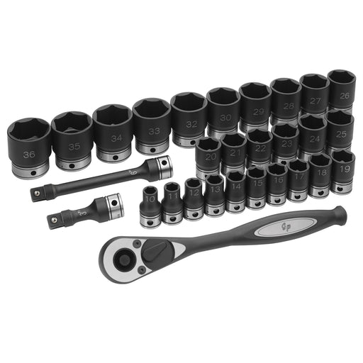 1/2" Dr. 29pc Metric Duo-Socket Set - 6 Pt.