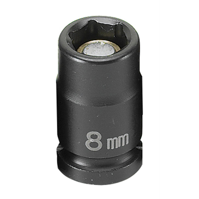 SOC 8MM 1/4D IMP MAG 6PT BLK
